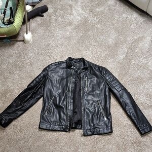 H&M Black Faux Leather Jacket